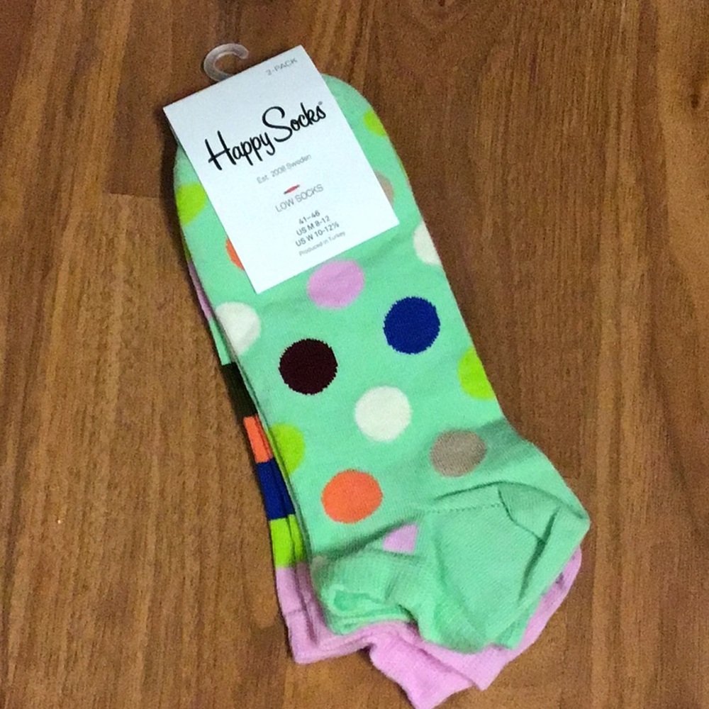 MEN’S NWT Happy Socks 2 Pack Low Socks